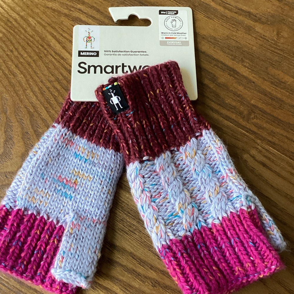 NWT SMARTWOOL MERINO FINGERLESS GLOVES